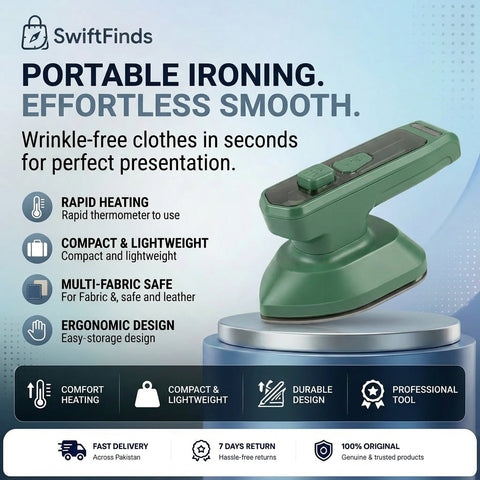 MINI ELECTRIC STEAM IRON (Free Delivery + Cash On Delivery)